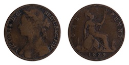 1879 Penny, clear date