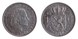 Netherlands, 1956 Silver 1 Gulden, RGVF