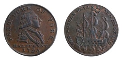 Halfpenny 1795 Token Middlesex - National Series / Duke of York, GVF