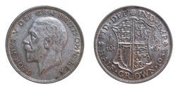 1932 George V Silver Half crown, VF/GVF scarce 75198