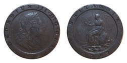 1797 Twopence, Copper Cartwheel, aVF 75391