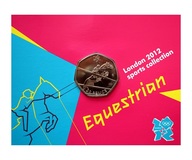 2011 London Olympic 2012 Sports Collection "EQUESTRIAN" 50p Coin