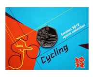 2011 London Olympic 2012 Sports Collection "CYCLING" 50p Coin