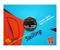 2011 London Olympic 2012 Sports Collection "SAILING" 50p Coin