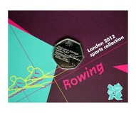 2011 London Olympic 2012 Sports Collection "ROWING" 50p Coin