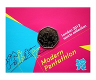 2011 London Olympic 2012 Sports Collection "MODERN PENTATHLON" 50p Coin