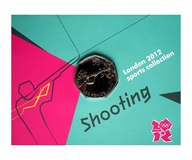 2011 London Olympic 2012 Sports Collection "SHOOTING" 50p Coin