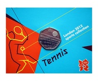 2011 London Olympic 2012 Sports Collection "TENNIS" 50p Coin
