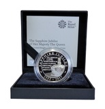 2017 UK £5 Silver Proof Coin for 'The Sapphire Jubilee of Queen Elizabeth II', FDC