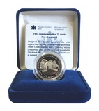 Canada 1992 Commemorative 25 Cents 'New Brunswick' Silver Proof , boxed with certificate FDC