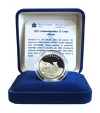 Canada 1992 Commemorative 25 Cents 'Alberta' Silver Proof , boxed with certificate FDC