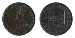 Guernsey, 1923 One Twelfth Shilling, VF
