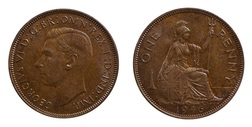 1946 Penny, Mint Toned, EF