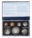 New Zealand, 1976 Coin Proof Collection, (7 coins) Cent to Cu-Ni Coat of Arms Dollar, Cased FDC