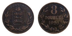 Guernsey, 1920H 8 Double, GF