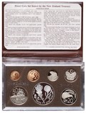 New Zealand, 1981 Proof Year Set FDC. (7 coins) Cent to the Silver "Royal Visit" Silver Dollar, Cased FDC