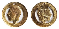 George V  1911 Farthing, Beautifully carved to reveal a portrait of George v .