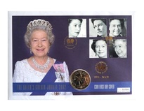 Pre-Owned £5 - Five Pounds 'Queen's Golden Jubilee 1952-2002 Cu-Ni Large Coin Cover