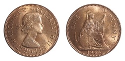 1964 Penny, UNC