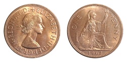 1962 Penny, UNC
