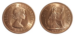 1967 Penny, UNC