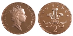 Decimal 1985 Two Pence, Proof FDC