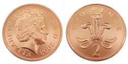 Decimal 2003 Two Pence Coin, ex Set Choice BU
