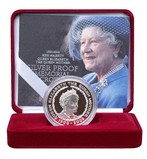 2002 Five Pounds, Standard Silver Proof Queen Mother Memorial Crown, FDC.