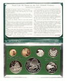 New Zealand, 1980 Proof Year Set FDC. (7 coins) CENT to the Silver "Fantail Bird" Silver Dollar
