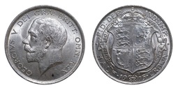 1915 George V Silver Half crown, Mint lustre EF 38245