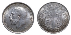 1915 George V Silver Half crown, Mint lustre EF 37043