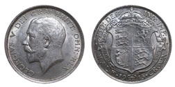 1915 George V Silver Half crown, Mint lustre GVF obv ek 75698