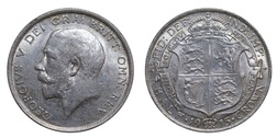 1915 George V Silver Half crown, Mint Lustre GVF 75694