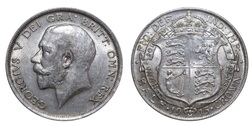 1915 George V Silver Half crown, Mint Lustre GVF 37051