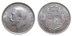 1915 George V Silver Half crown, Mint Lustre VF 37044