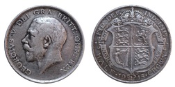 1915 George V Silver Half crown, Fine 75699