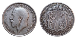 1915 George V Silver Half crown, Fine 23672