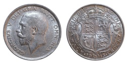 1915 George V Silver Half crown, Mint Lustre GVF 26494