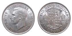 1945 George VI Silver Half crown, Mint lustre GEF 25531