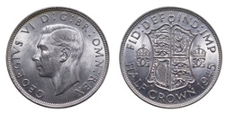 1945 George VI Silver Half crown, Mint lustre aEF/GEF 62271