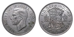 1944 George VI Silver Half crown, Mint luster, GVF obv stains 11598