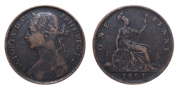 1894 Penny, Fine scarce