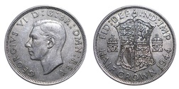 1944 Half crown, Mint luster, VF 11366