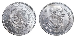 Mexico, 1964 Silver peso, aUNC 4661