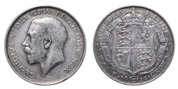 1914 George V Silver Half crown, RGF 41392
