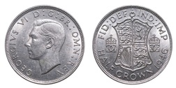 1946 Half crown Mint lustre, EF 18939
