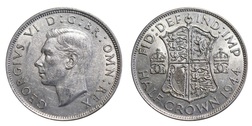 1944 George VI SilverHalf crown, Mint luster, GVF obv  scuffing 20174