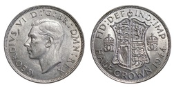 1944 Half crown, Mint luster, GVF 62038