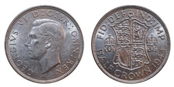 1944 George VI Silver Half crown, Mint luster, VF obverse scuffing 11873