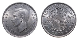 1946 Half crown Mint lustre, GVF/EF 20162